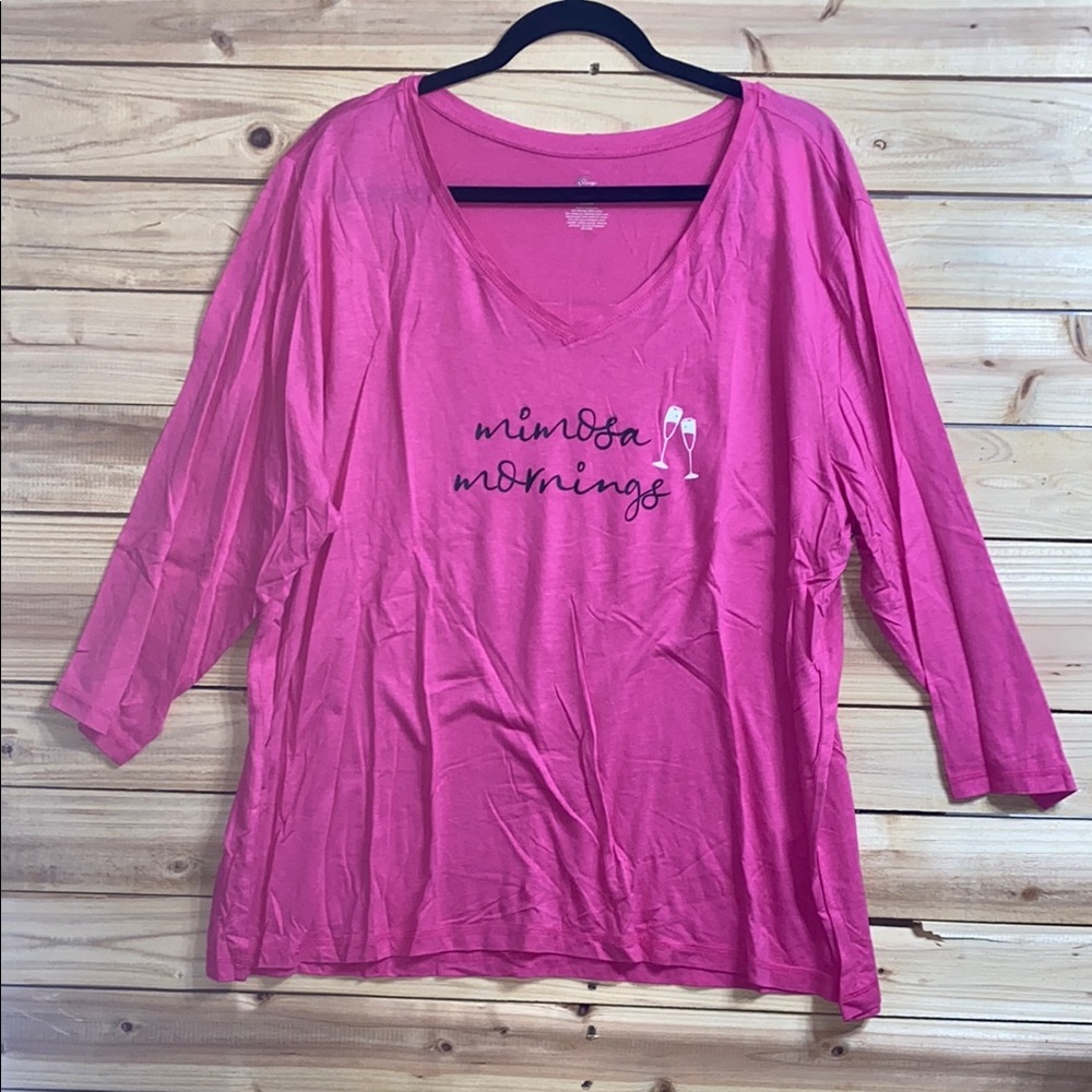 Pink Women's Top with Graphic Print